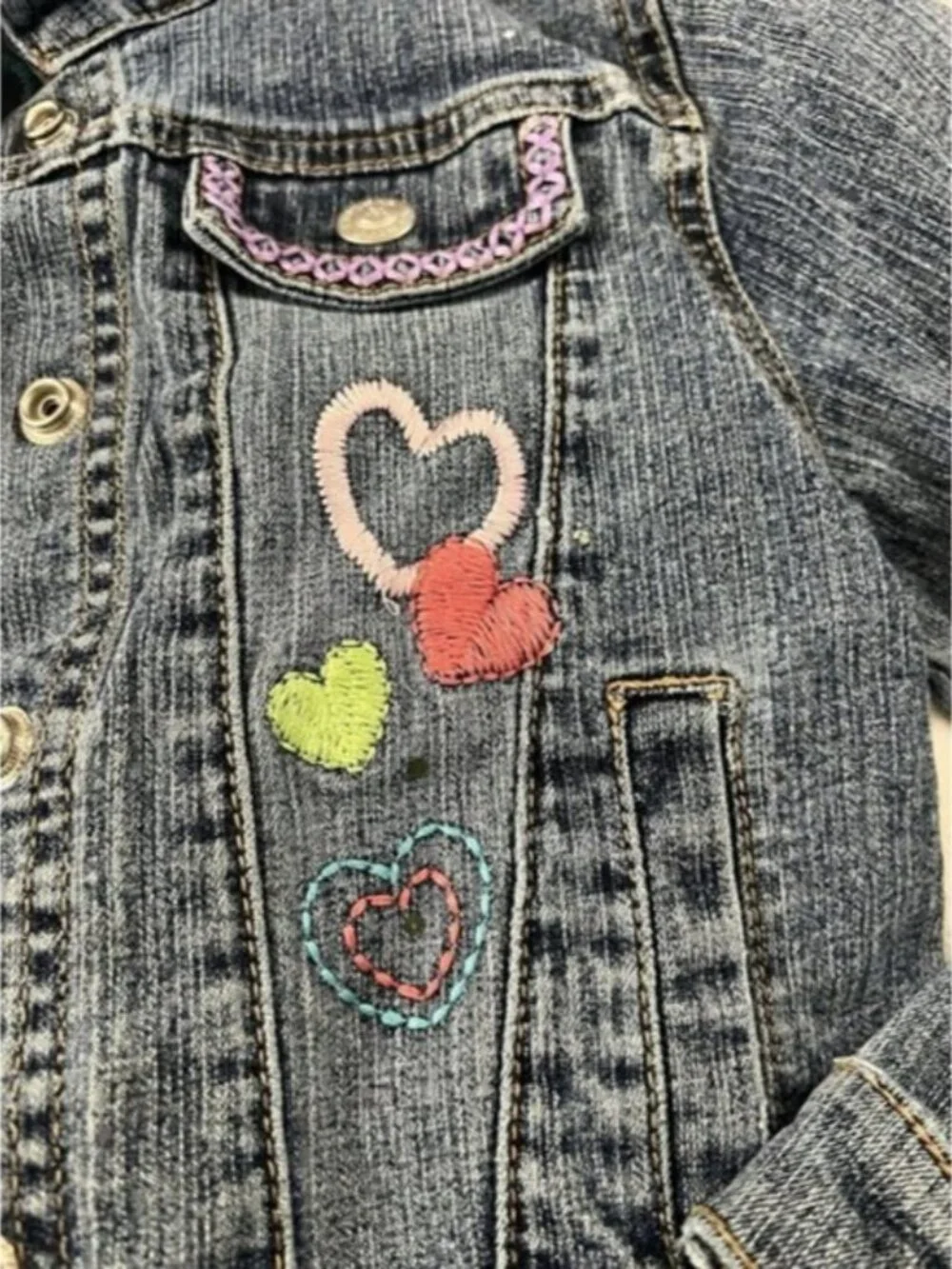 The Origial Arizona‎ Jean Company Girl Denim Jacket Size 6X Pre Own